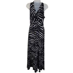 Planet Maxi Baby Doll Y2K Dress Womens 6 Black Gray Tiger Whimsigoth Romantic